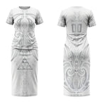 Maori Rugby Custom Ngaru Mangopare Couples Matching Short Sleeve Bodycon Dress and Hawaiian Shirt Kiwikiwi Niho Taniwha Motif