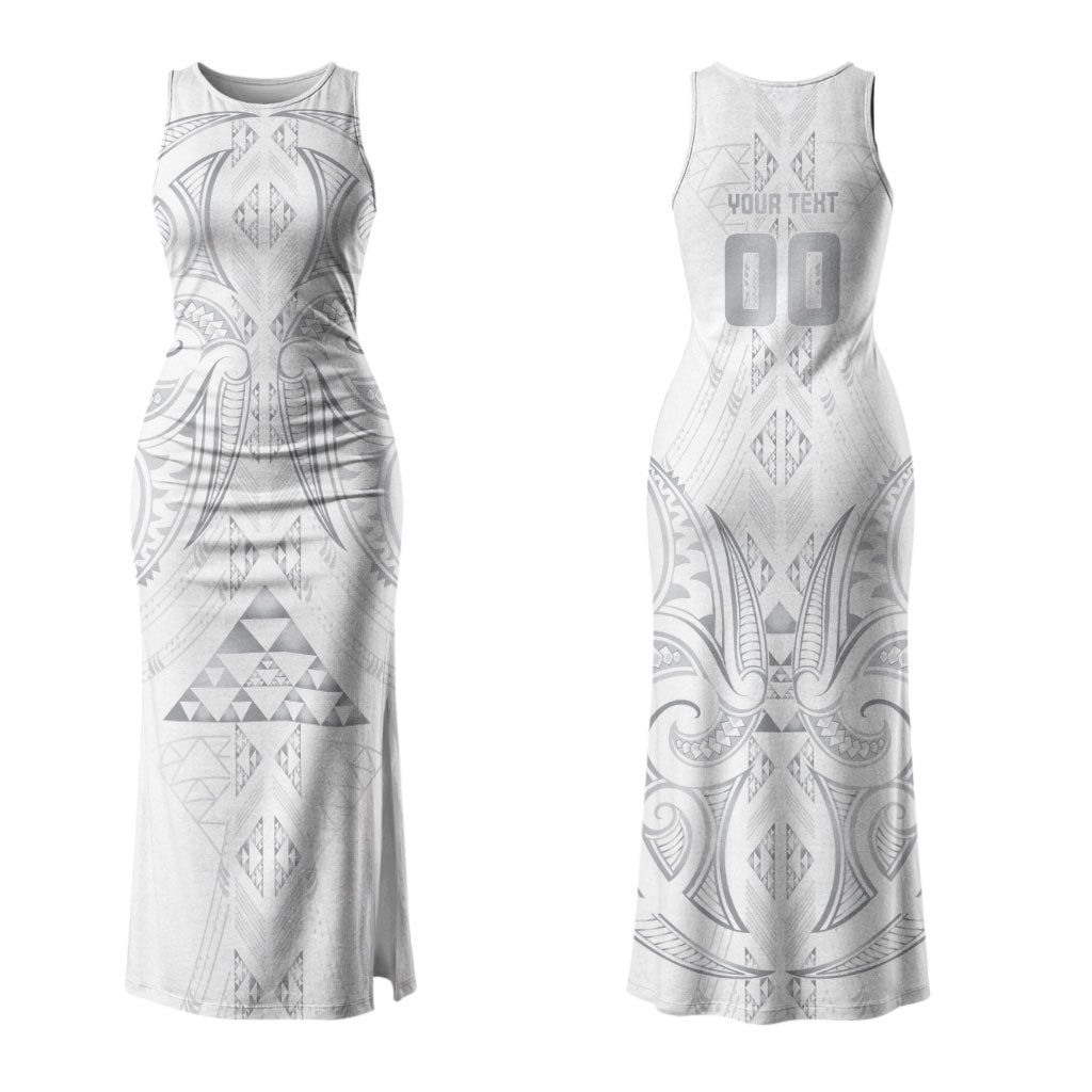 Maori Rugby Custom Ngaru Mangopare Couples Matching Tank Maxi Dress and Hawaiian Shirt Kiwikiwi Niho Taniwha Motif