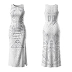 Maori Rugby Custom Ngaru Mangopare Couples Matching Tank Maxi Dress and Hawaiian Shirt Kiwikiwi Niho Taniwha Motif
