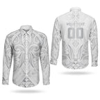 Maori Rugby Custom Ngaru Mangopare Couples Matching Tank Maxi Dress and Long Sleeve Button Shirt Kiwikiwi Niho Taniwha Motif