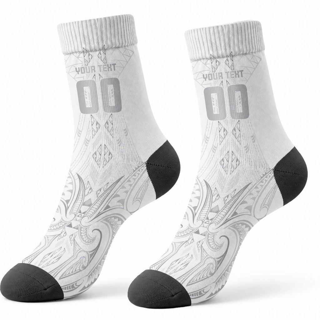 Maori Rugby Custom Ngaru Mangopare Crew Socks Kiwikiwi Niho Taniwha Motif