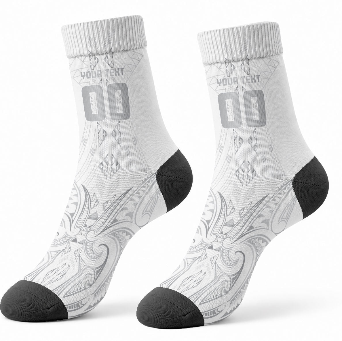Maori Rugby Custom Ngaru Mangopare Crew Socks Kiwikiwi Niho Taniwha Motif