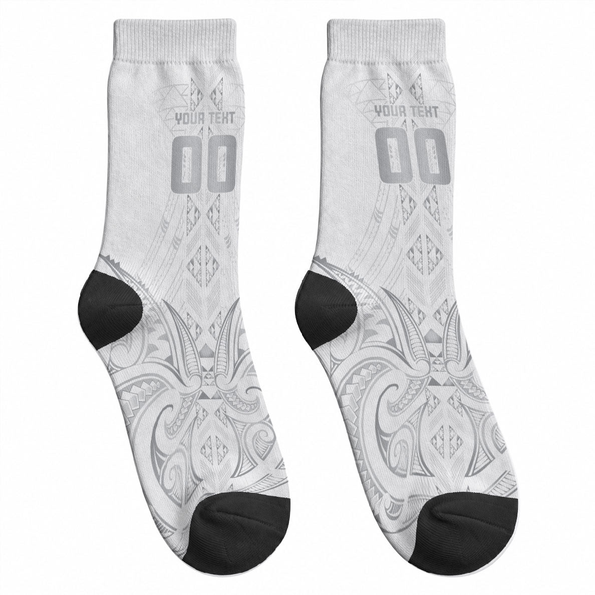 Maori Rugby Custom Ngaru Mangopare Crew Socks Kiwikiwi Niho Taniwha Motif
