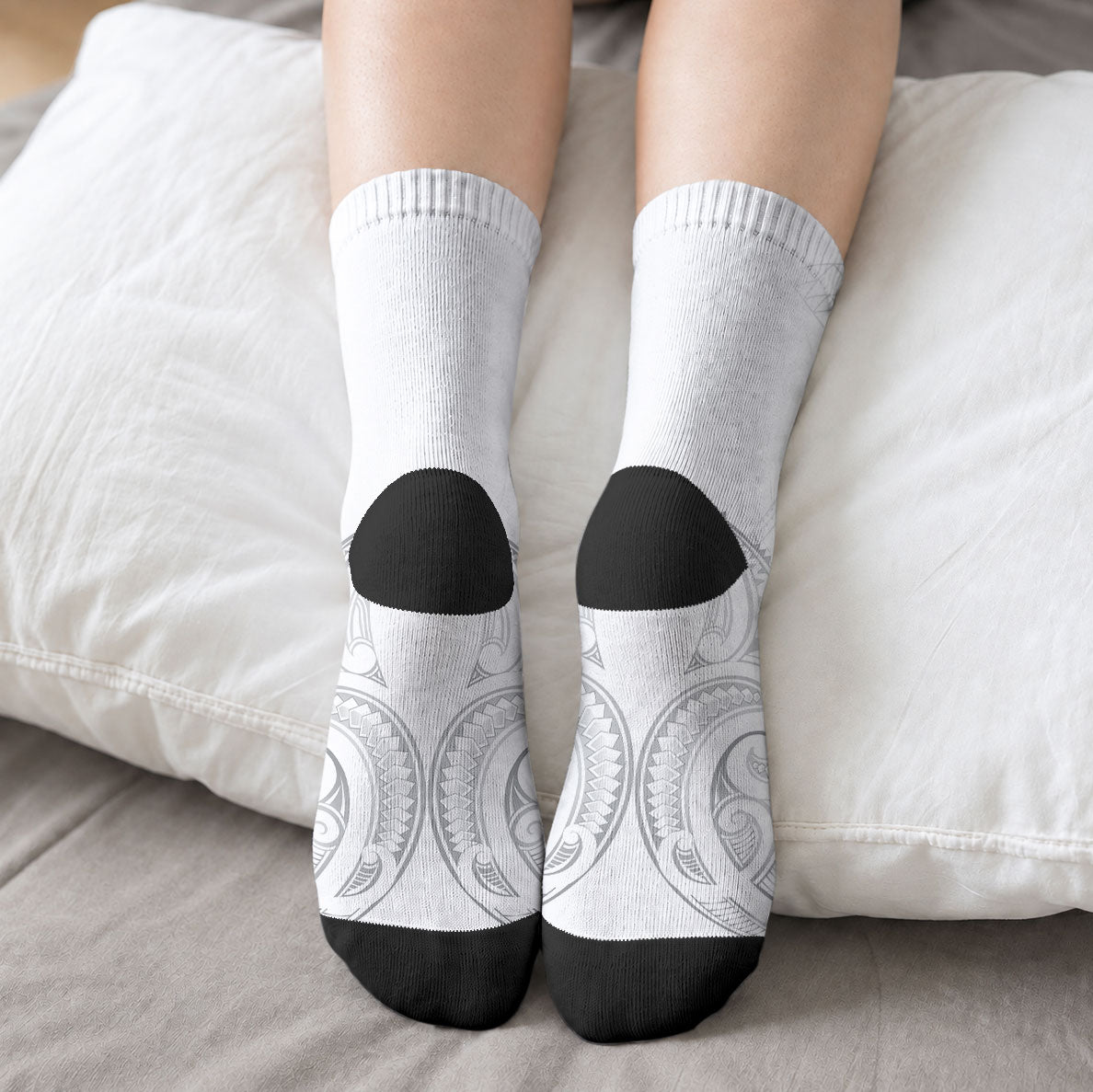 Maori Rugby Custom Ngaru Mangopare Crew Socks Kiwikiwi Niho Taniwha Motif