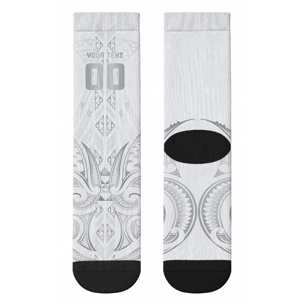 Maori Rugby Custom Ngaru Mangopare Crew Socks Kiwikiwi Niho Taniwha Motif