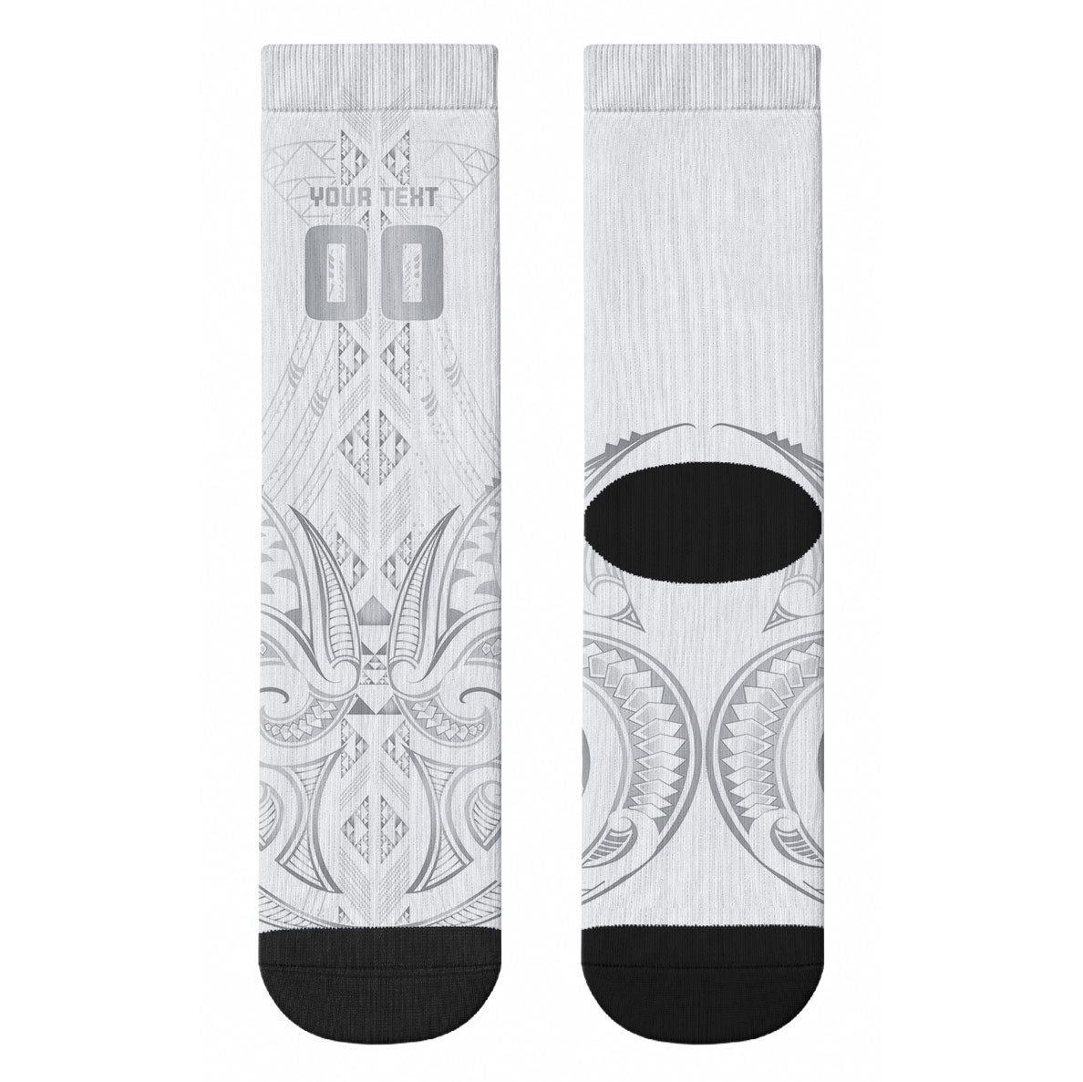 Maori Rugby Custom Ngaru Mangopare Crew Socks Kiwikiwi Niho Taniwha Motif