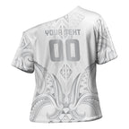 Maori Rugby Custom Ngaru Mangopare Cross Shoulder Shirt Kiwikiwi Niho Taniwha Motif