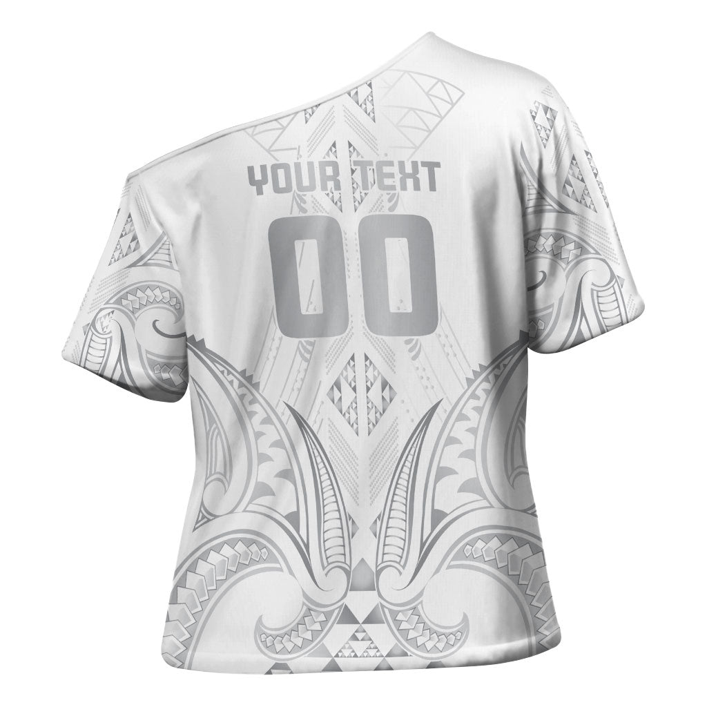 Maori Rugby Custom Ngaru Mangopare Cross Shoulder Shirt Kiwikiwi Niho Taniwha Motif