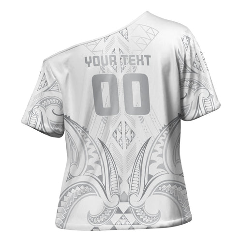 Maori Rugby Custom Ngaru Mangopare Cross Shoulder Shirt Kiwikiwi Niho Taniwha Motif