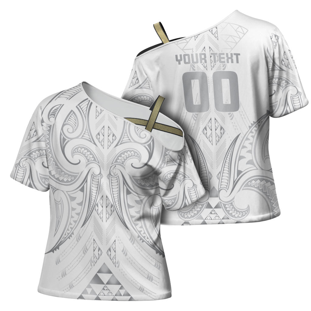 Maori Rugby Custom Ngaru Mangopare Cross Shoulder Shirt Kiwikiwi Niho Taniwha Motif