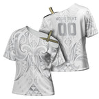 Maori Rugby Custom Ngaru Mangopare Cross Shoulder Shirt Kiwikiwi Niho Taniwha Motif