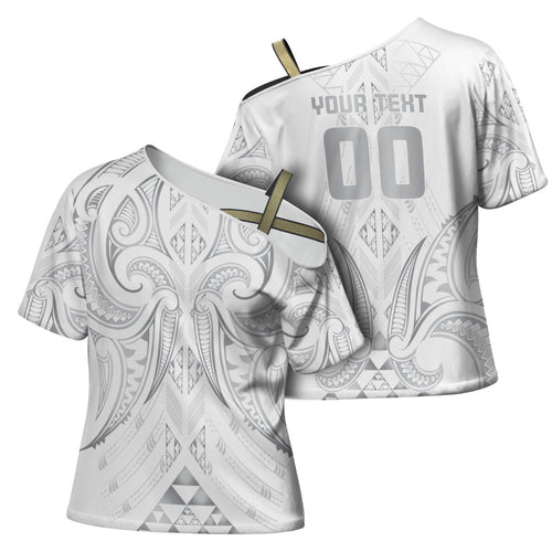 Maori Rugby Custom Ngaru Mangopare Cross Shoulder Shirt Kiwikiwi Niho Taniwha Motif