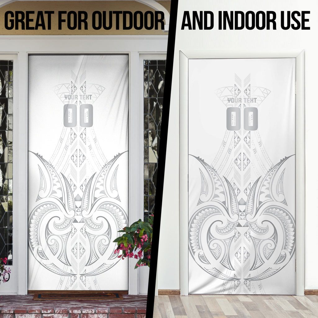 Maori Rugby Custom Ngaru Mangopare Door Cover Kiwikiwi Niho Taniwha Motif