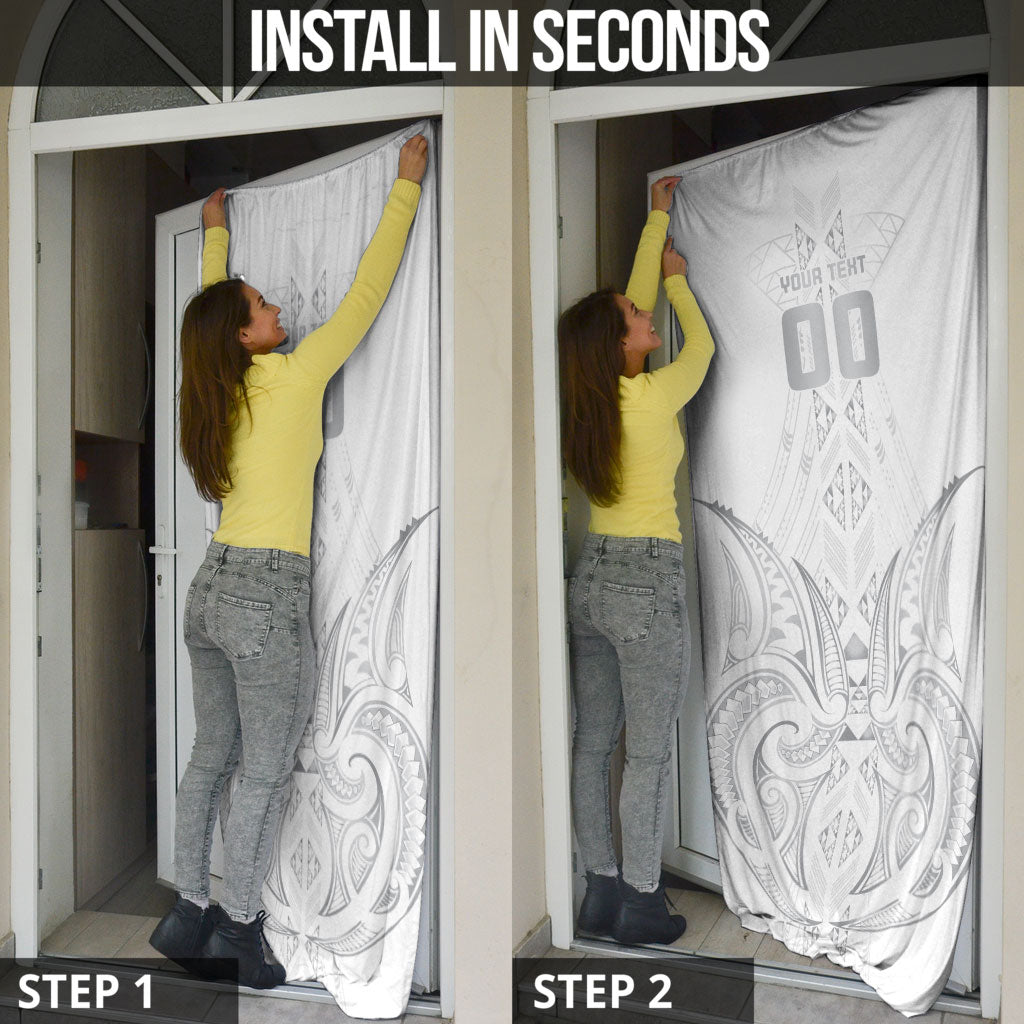 Maori Rugby Custom Ngaru Mangopare Door Cover Kiwikiwi Niho Taniwha Motif