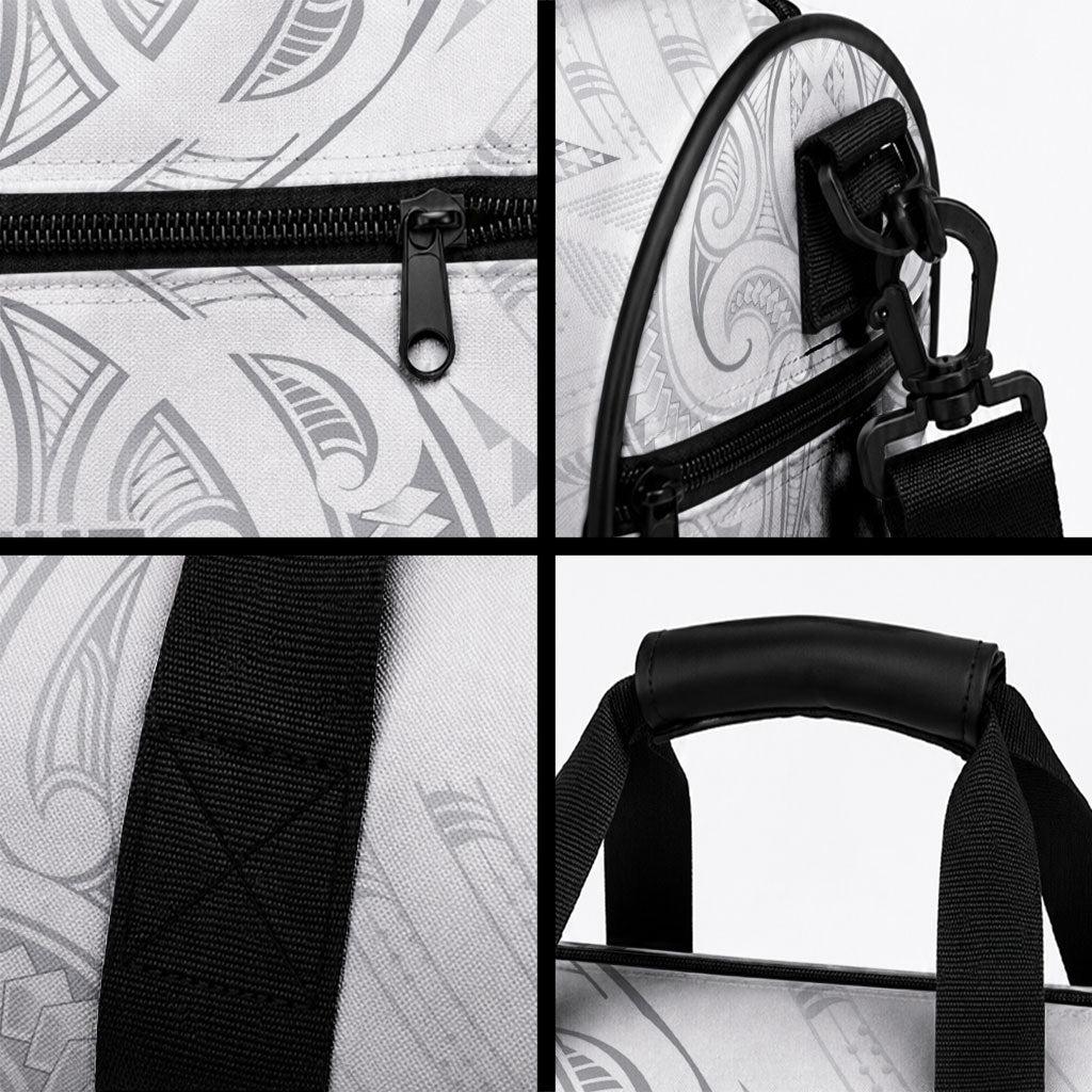 Maori Rugby Custom Ngaru Mangopare Duffle Bag Kiwikiwi Niho Taniwha Motif