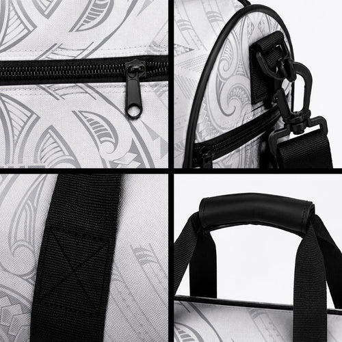 Maori Rugby Custom Ngaru Mangopare Duffle Bag Kiwikiwi Niho Taniwha Motif