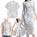 Maori Rugby Custom Ngaru Mangopare Family Matching Long Sleeve Bodycon Dress and Hawaiian Shirt Kiwikiwi Niho Taniwha Motif