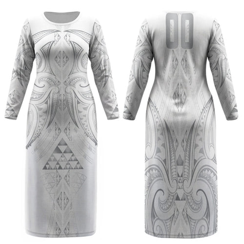 Maori Rugby Custom Ngaru Mangopare Family Matching Long Sleeve Bodycon Dress and Hawaiian Shirt Kiwikiwi Niho Taniwha Motif