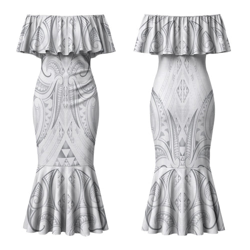 Maori Rugby Custom Ngaru Mangopare Family Matching Mermaid Dress and Hawaiian Shirt Kiwikiwi Niho Taniwha Motif