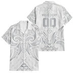 Maori Rugby Custom Ngaru Mangopare Family Matching Mermaid Dress and Hawaiian Shirt Kiwikiwi Niho Taniwha Motif