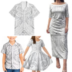 Maori Rugby Custom Ngaru Mangopare Family Matching Puletasi and Hawaiian Shirt Kiwikiwi Niho Taniwha Motif