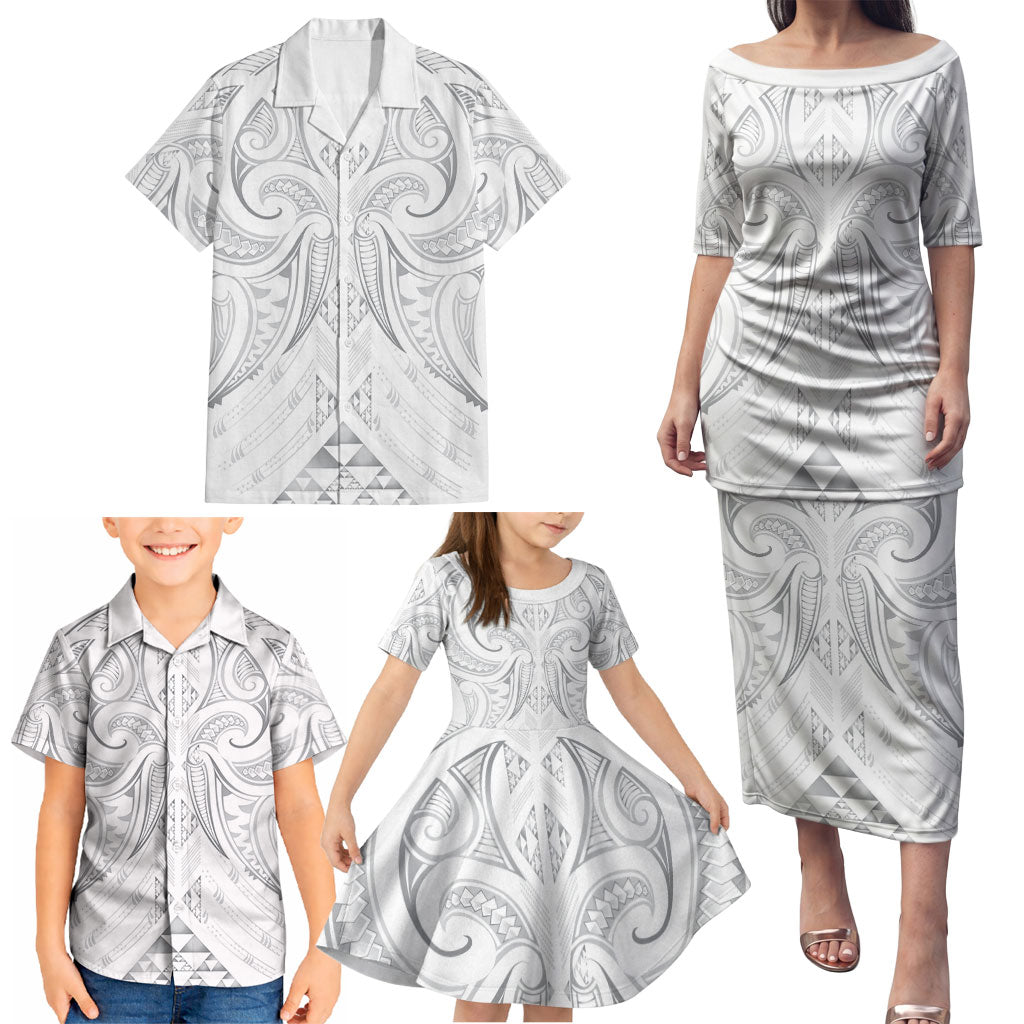 Maori Rugby Custom Ngaru Mangopare Family Matching Puletasi and Hawaiian Shirt Kiwikiwi Niho Taniwha Motif