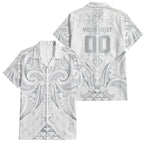 Maori Rugby Custom Ngaru Mangopare Family Matching Short Sleeve Bodycon Dress and Hawaiian Shirt Kiwikiwi Niho Taniwha Motif