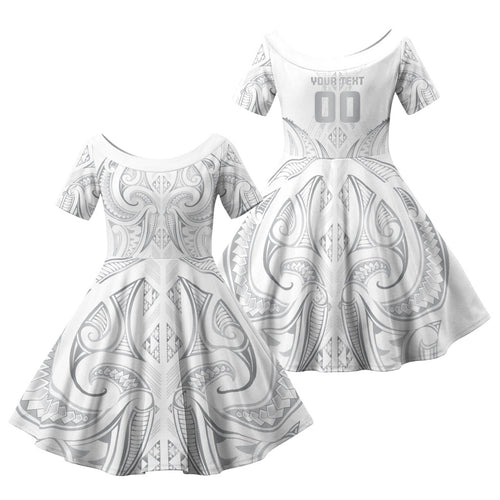 Maori Rugby Custom Ngaru Mangopare Family Matching Tank Maxi Dress and Hawaiian Shirt Kiwikiwi Niho Taniwha Motif