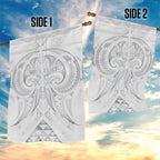 Maori Rugby Custom Ngaru Mangopare Garden Flag Kiwikiwi Niho Taniwha Motif