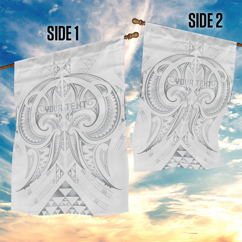 Maori Rugby Custom Ngaru Mangopare Garden Flag Kiwikiwi Niho Taniwha Motif