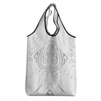 Maori Rugby Custom Ngaru Mangopare Grocery Bag Kiwikiwi Niho Taniwha Motif