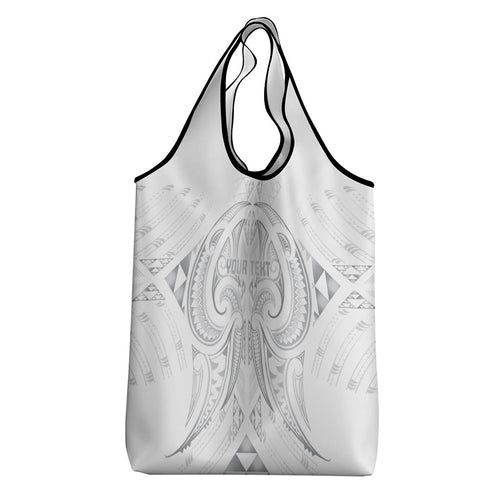 Maori Rugby Custom Ngaru Mangopare Grocery Bag Kiwikiwi Niho Taniwha Motif