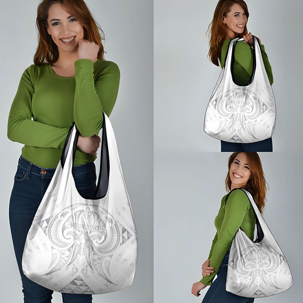 Maori Rugby Custom Ngaru Mangopare Grocery Bag Kiwikiwi Niho Taniwha Motif