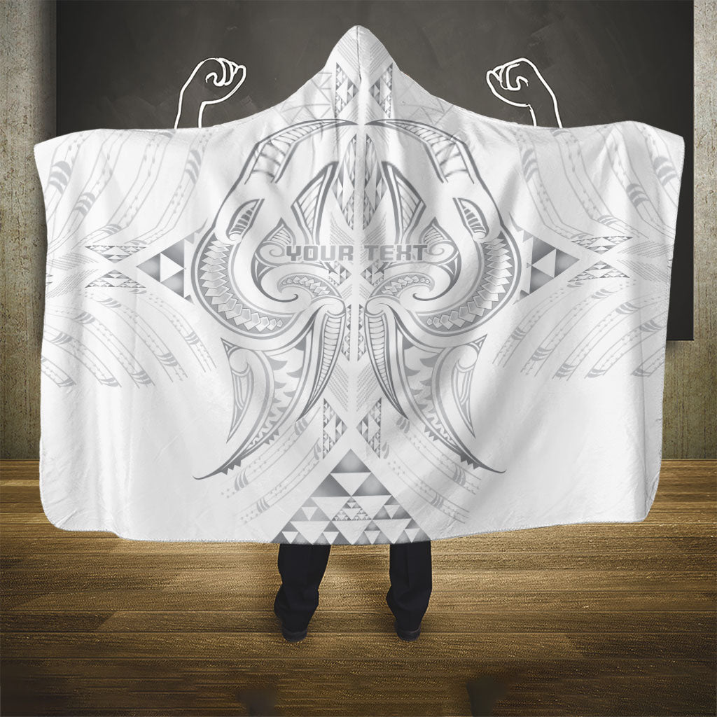 Maori Rugby Custom Ngaru Mangopare Hooded Blanket Kiwikiwi Niho Taniwha Motif