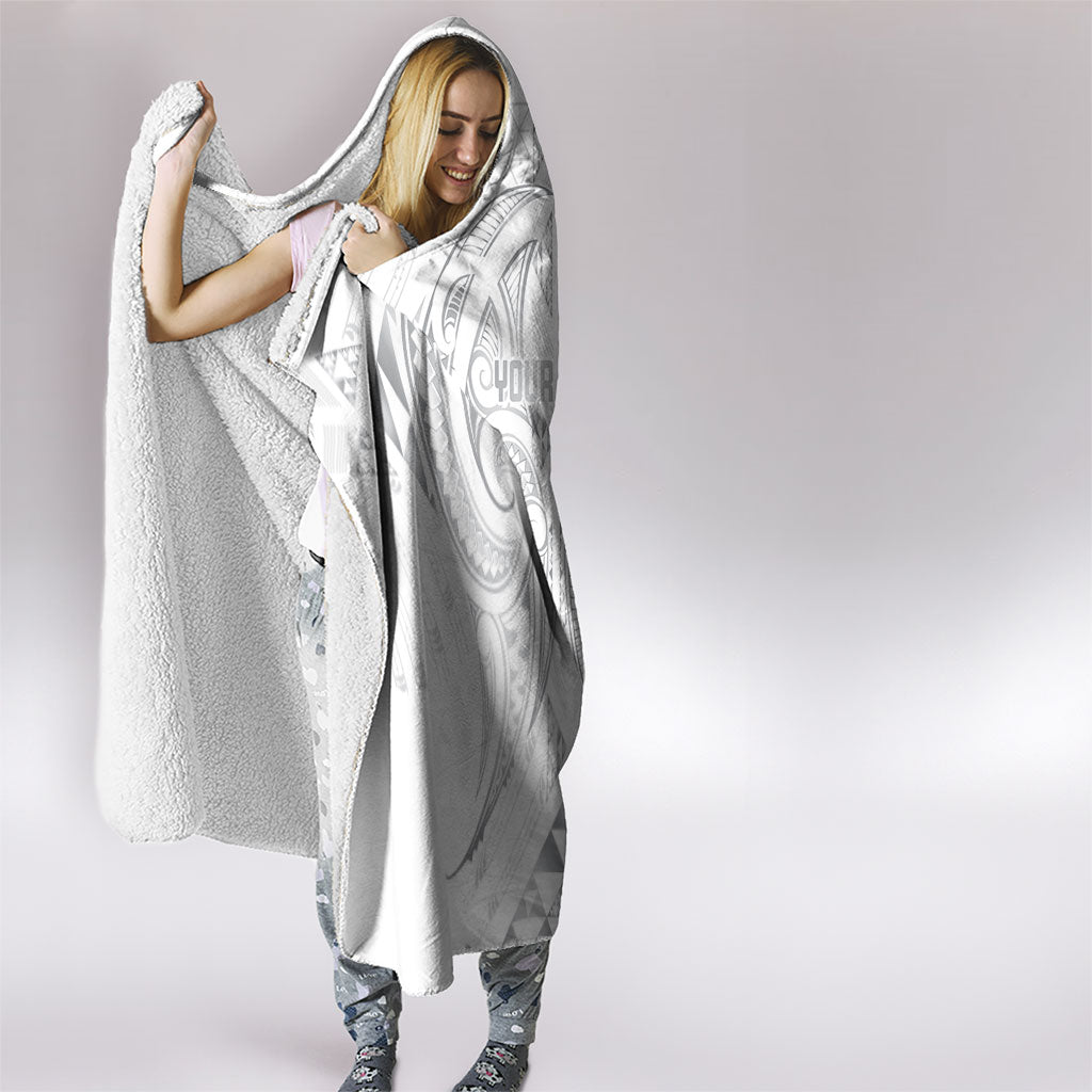 Maori Rugby Custom Ngaru Mangopare Hooded Blanket Kiwikiwi Niho Taniwha Motif