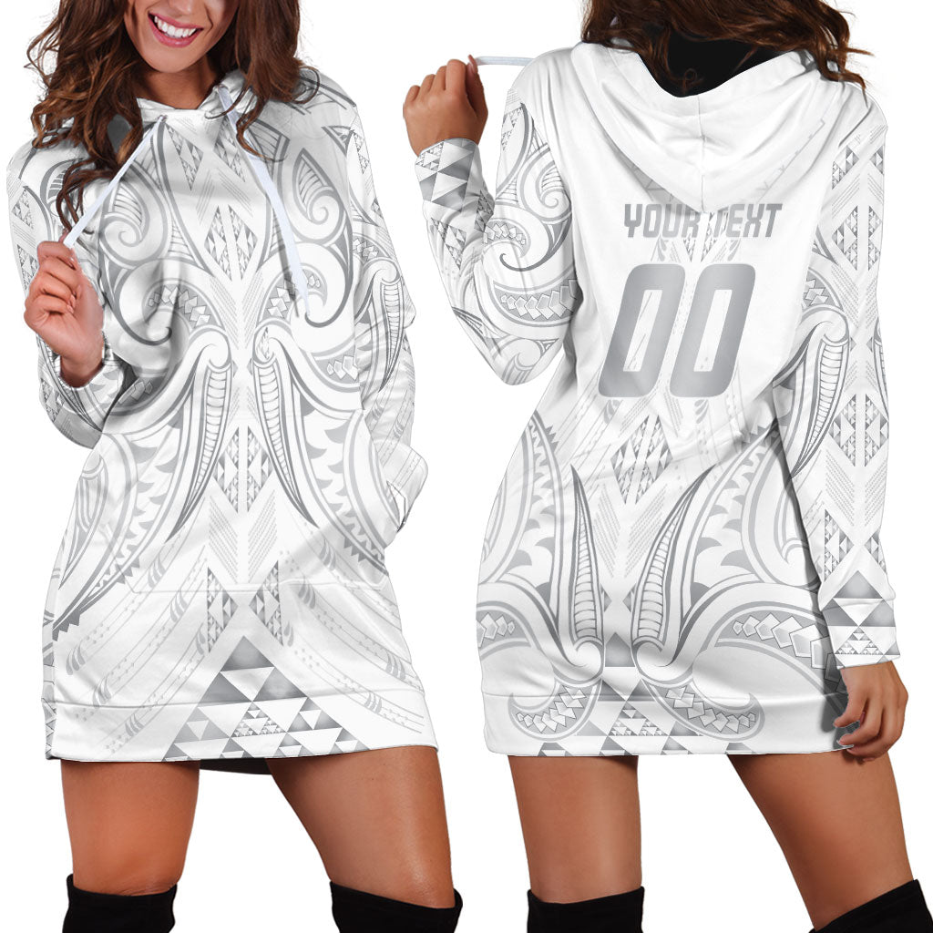 Maori Rugby Custom Ngaru Mangopare Hoodie Dress Kiwikiwi Niho Taniwha Motif