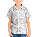 Maori Rugby Custom Ngaru Mangopare Kid Hawaiian Shirt Kiwikiwi Niho Taniwha Motif