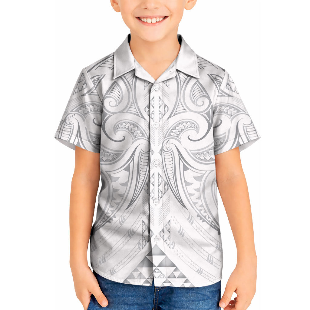 Maori Rugby Custom Ngaru Mangopare Kid Hawaiian Shirt Kiwikiwi Niho Taniwha Motif