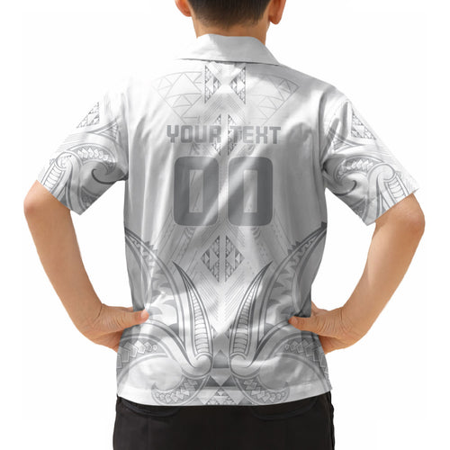 Maori Rugby Custom Ngaru Mangopare Kid Hawaiian Shirt Kiwikiwi Niho Taniwha Motif