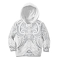 Maori Rugby Custom Ngaru Mangopare Kid Hoodie Kiwikiwi Niho Taniwha Motif