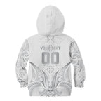 Maori Rugby Custom Ngaru Mangopare Kid Hoodie Kiwikiwi Niho Taniwha Motif