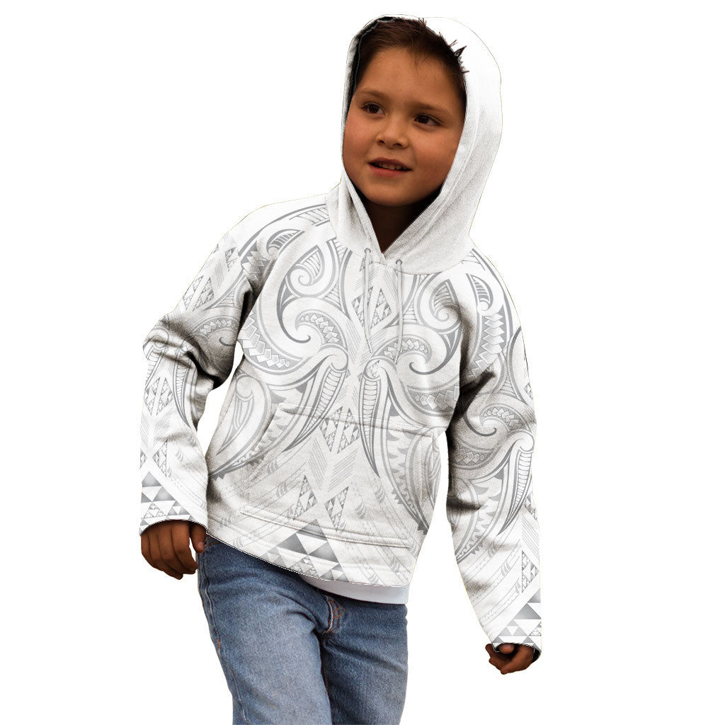 Maori Rugby Custom Ngaru Mangopare Kid Hoodie Kiwikiwi Niho Taniwha Motif