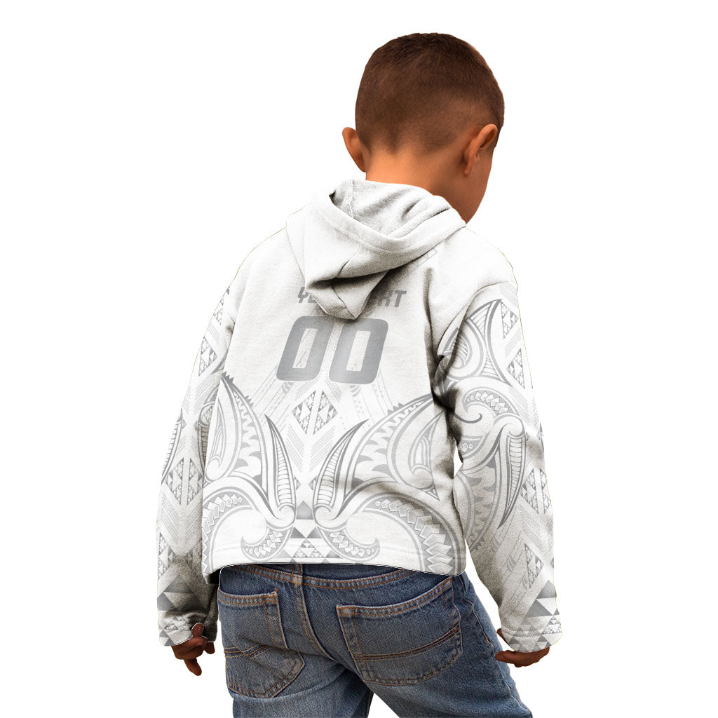 Maori Rugby Custom Ngaru Mangopare Kid Hoodie Kiwikiwi Niho Taniwha Motif