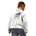 Maori Rugby Custom Ngaru Mangopare Kid Hoodie Kiwikiwi Niho Taniwha Motif