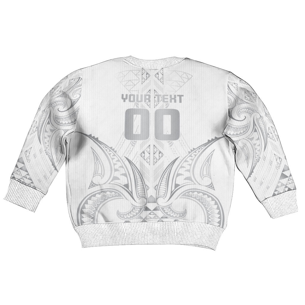 Maori Rugby Custom Ngaru Mangopare Kid Ugly Christmas Sweater Kiwikiwi Niho Taniwha Motif
