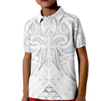 Maori Rugby Custom Ngaru Mangopare Kid Polo Shirt Kiwikiwi Niho Taniwha Motif