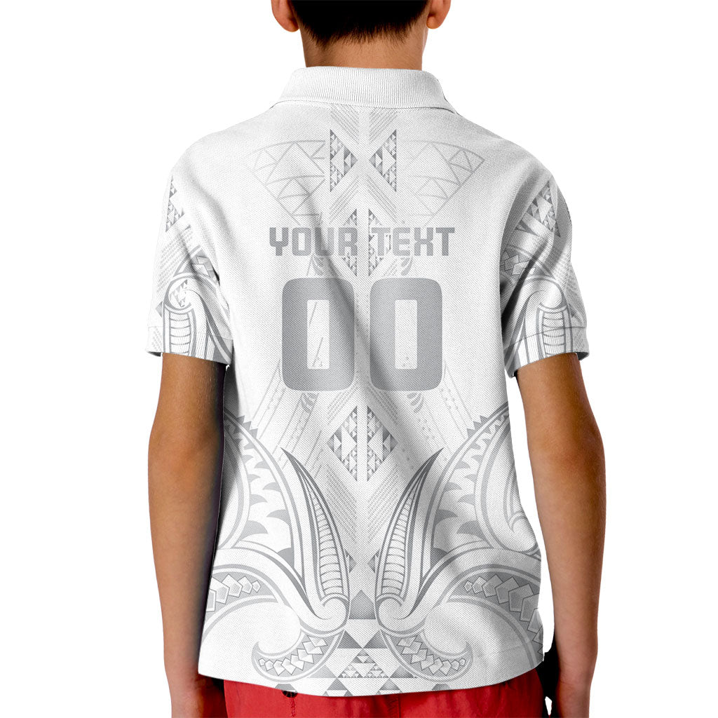 Maori Rugby Custom Ngaru Mangopare Kid Polo Shirt Kiwikiwi Niho Taniwha Motif