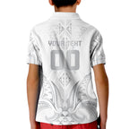 Maori Rugby Custom Ngaru Mangopare Kid Polo Shirt Kiwikiwi Niho Taniwha Motif