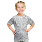 Maori Rugby Custom Ngaru Mangopare Kid T Shirt Kiwikiwi Niho Taniwha Motif