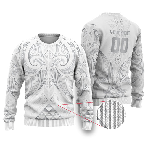 Maori Rugby Custom Ngaru Mangopare Ugly Christmas Sweater Kiwikiwi Niho Taniwha Motif
